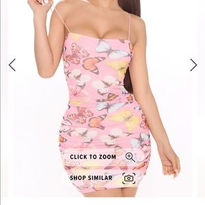 Pink butterfly dress